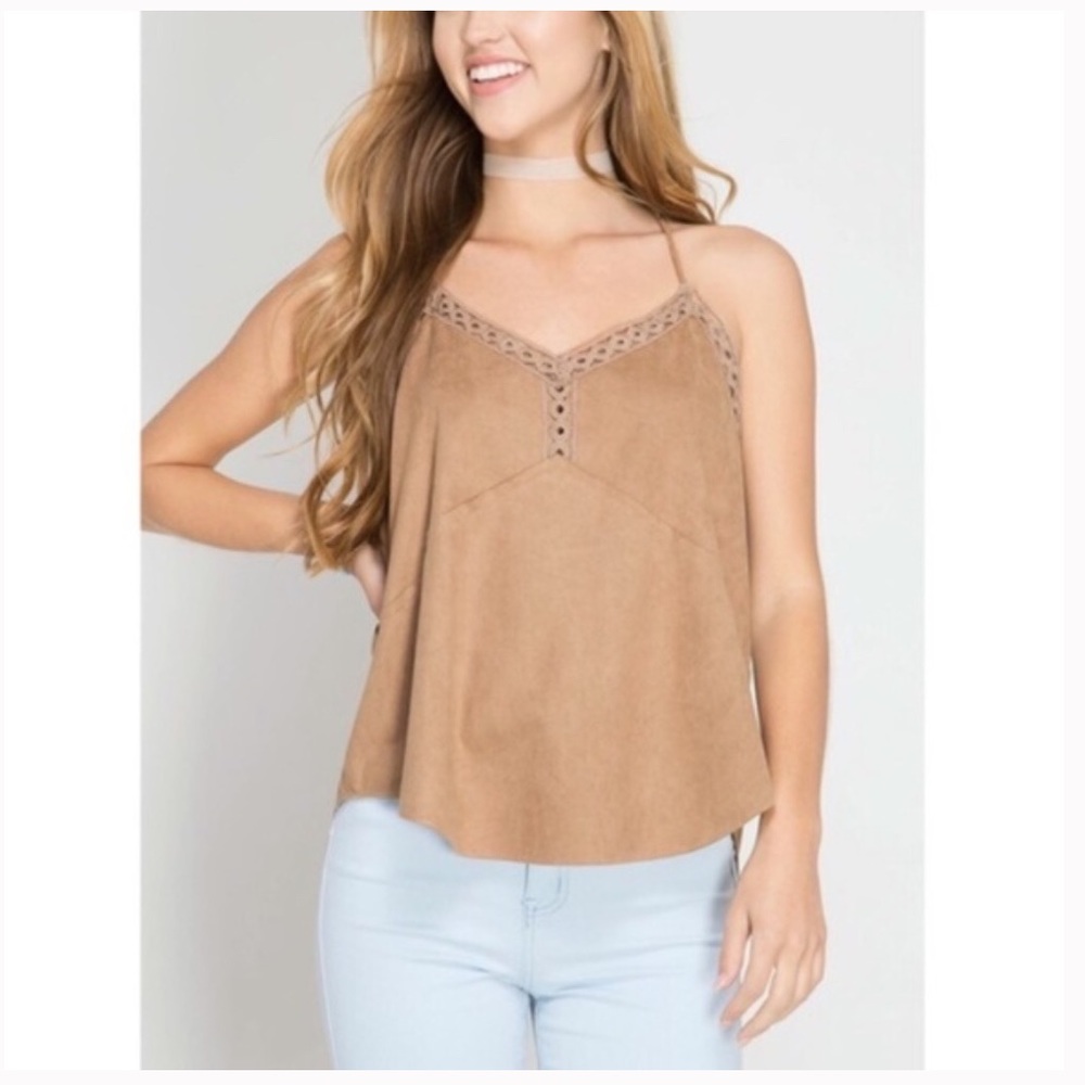 Tan Velvet TankTop